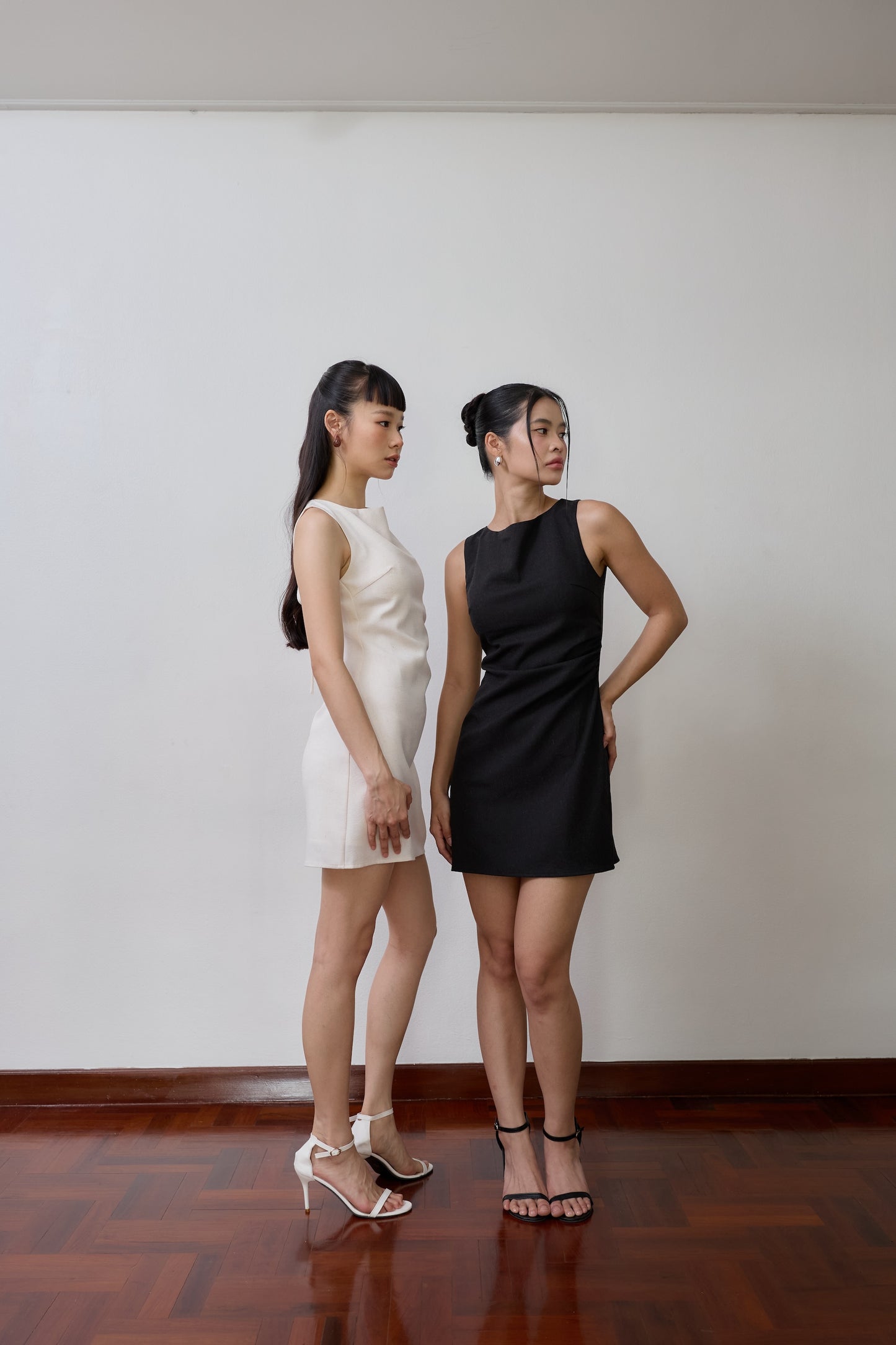 Kelsy Padded Dress (Charcoal)
