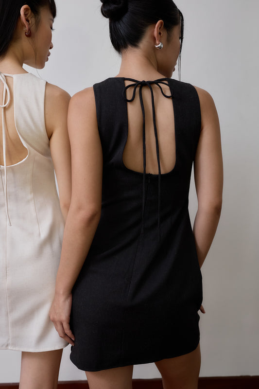 Kelsy Padded Dress (Charcoal)