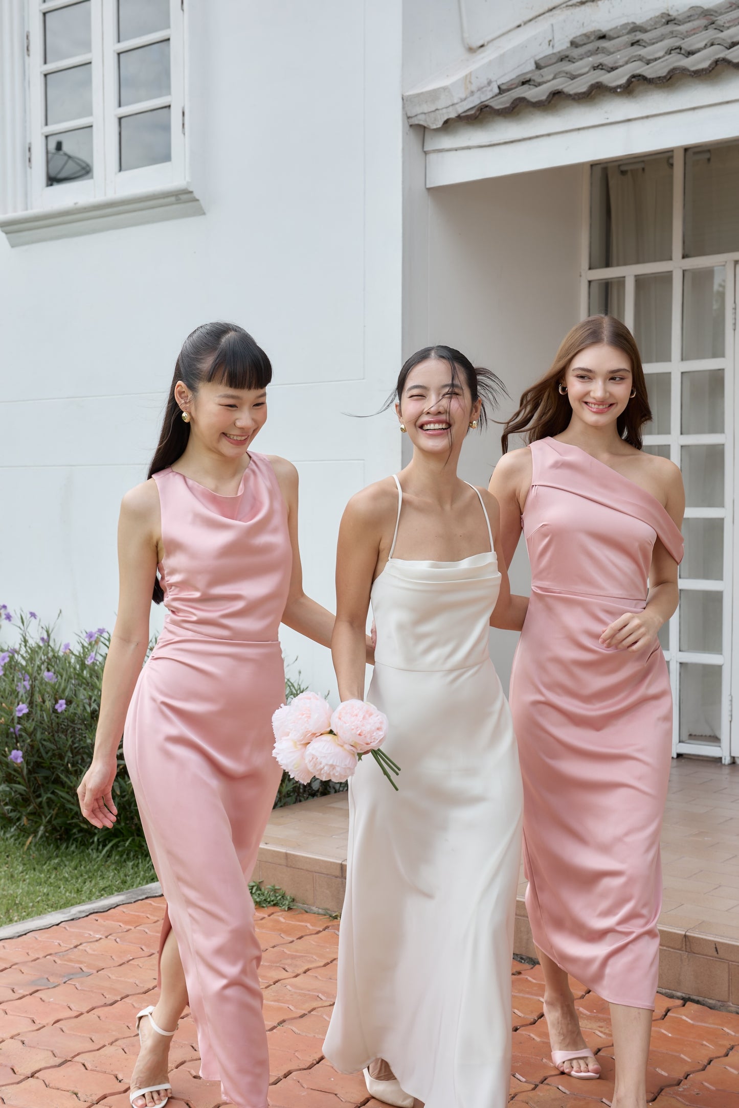 Sadie One-Shoulder Dress (Blush)
