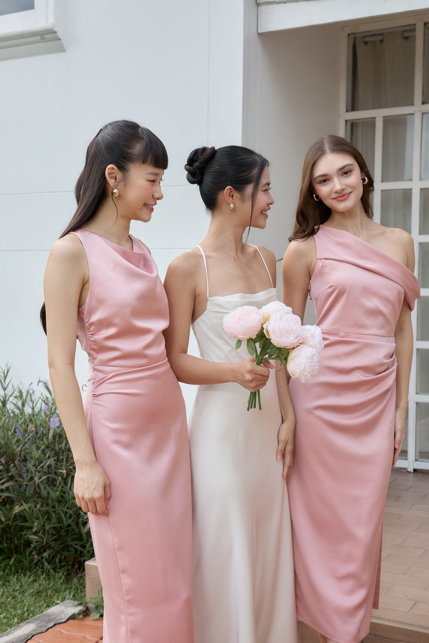 Sadie One-Shoulder Dress (Blush)