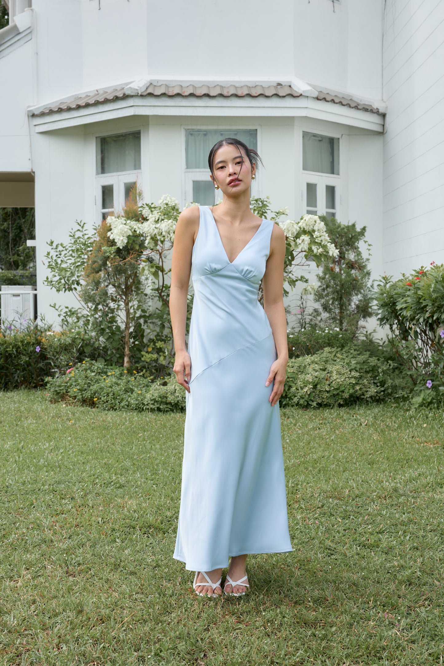 Gwyneth Padded Dress (Powder)
