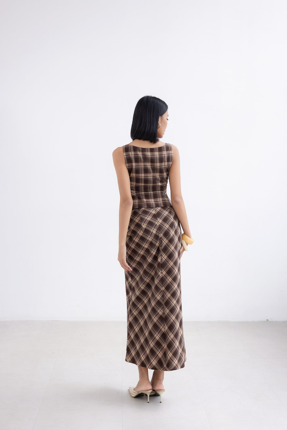 Heather Top (Chocolate Plaid)