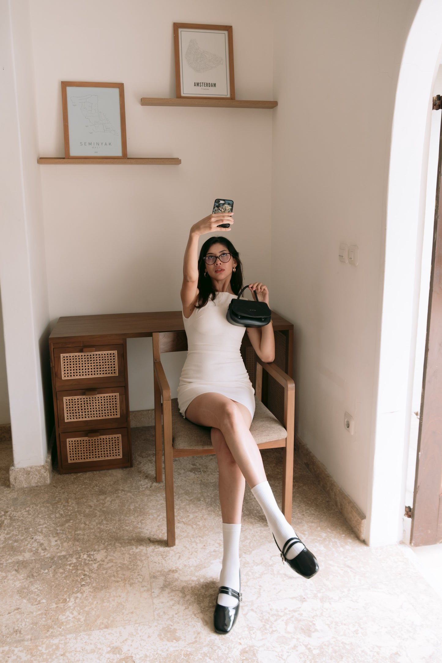 Kelsy Padded Dress (Oat)