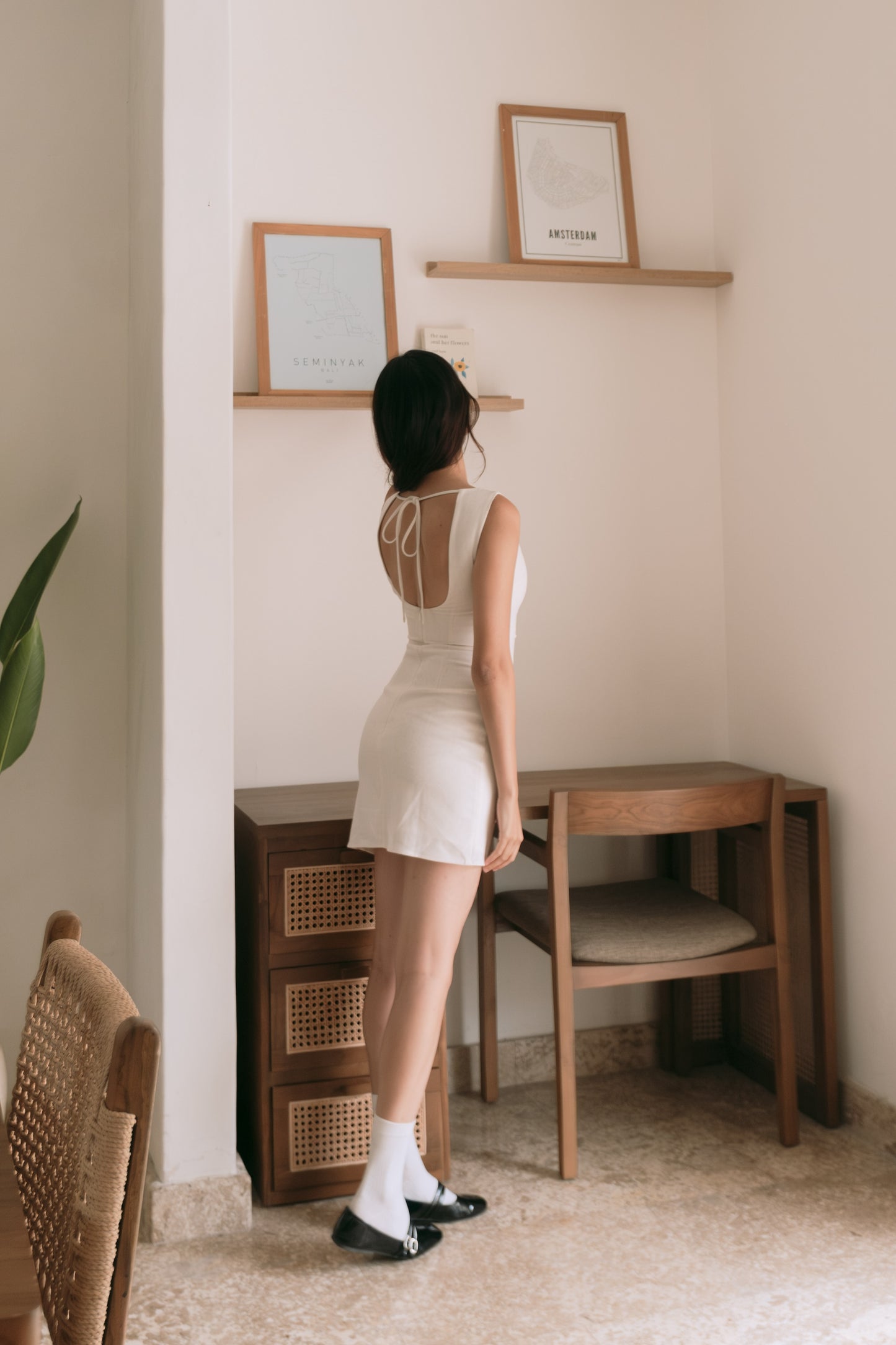 Kelsy Padded Dress (Oat)