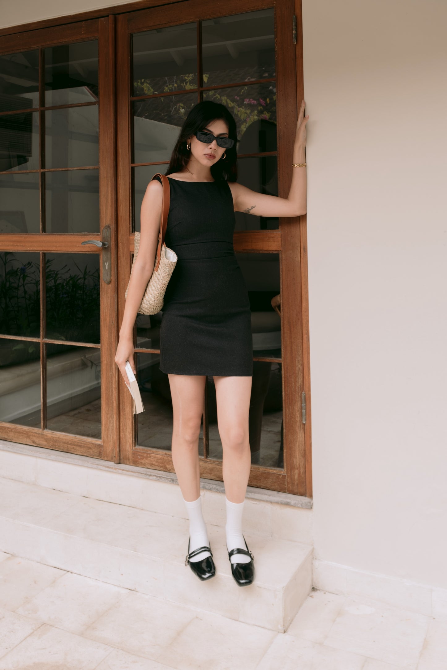 Kelsy Padded Dress (Charcoal)