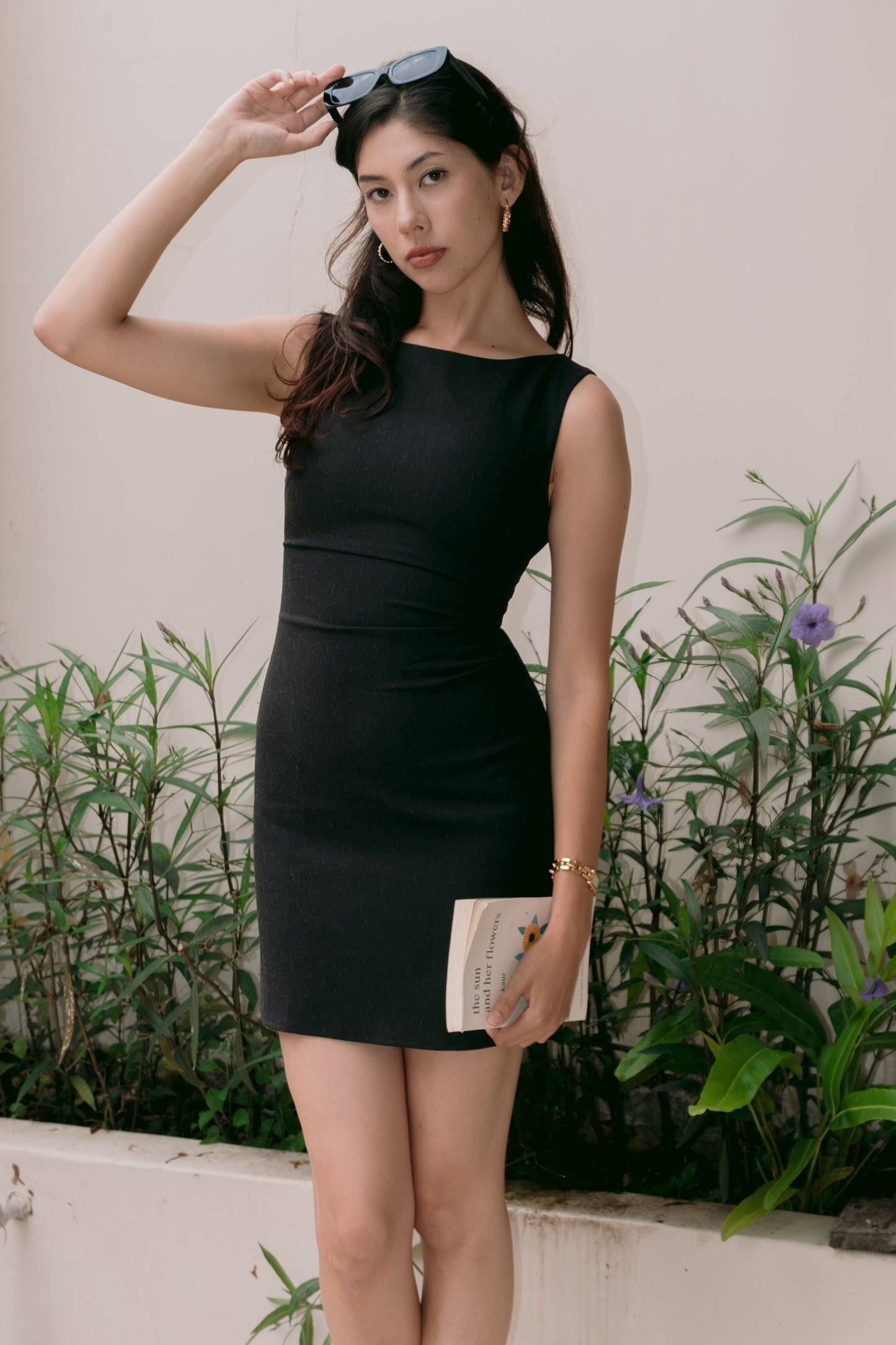 Kelsy Padded Dress (Charcoal)