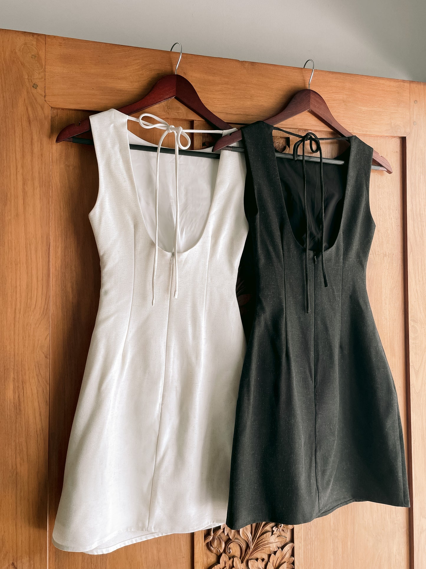 Kelsy Padded Dress (Charcoal)