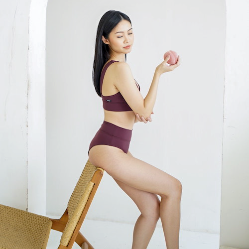 Studio High Waist Cheekie (Wine)