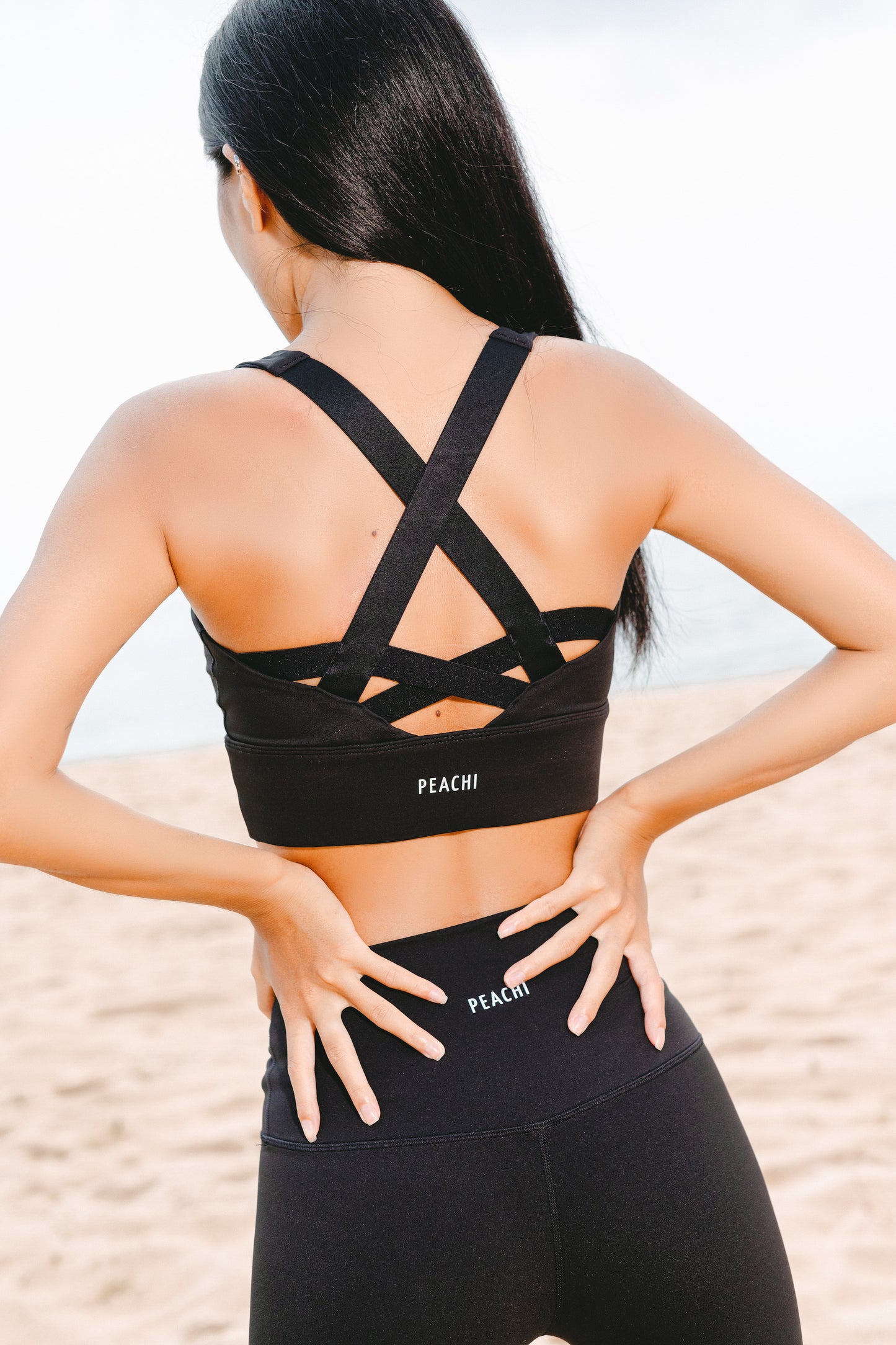 Butter Bae Cross Back Longline Bra (Black)