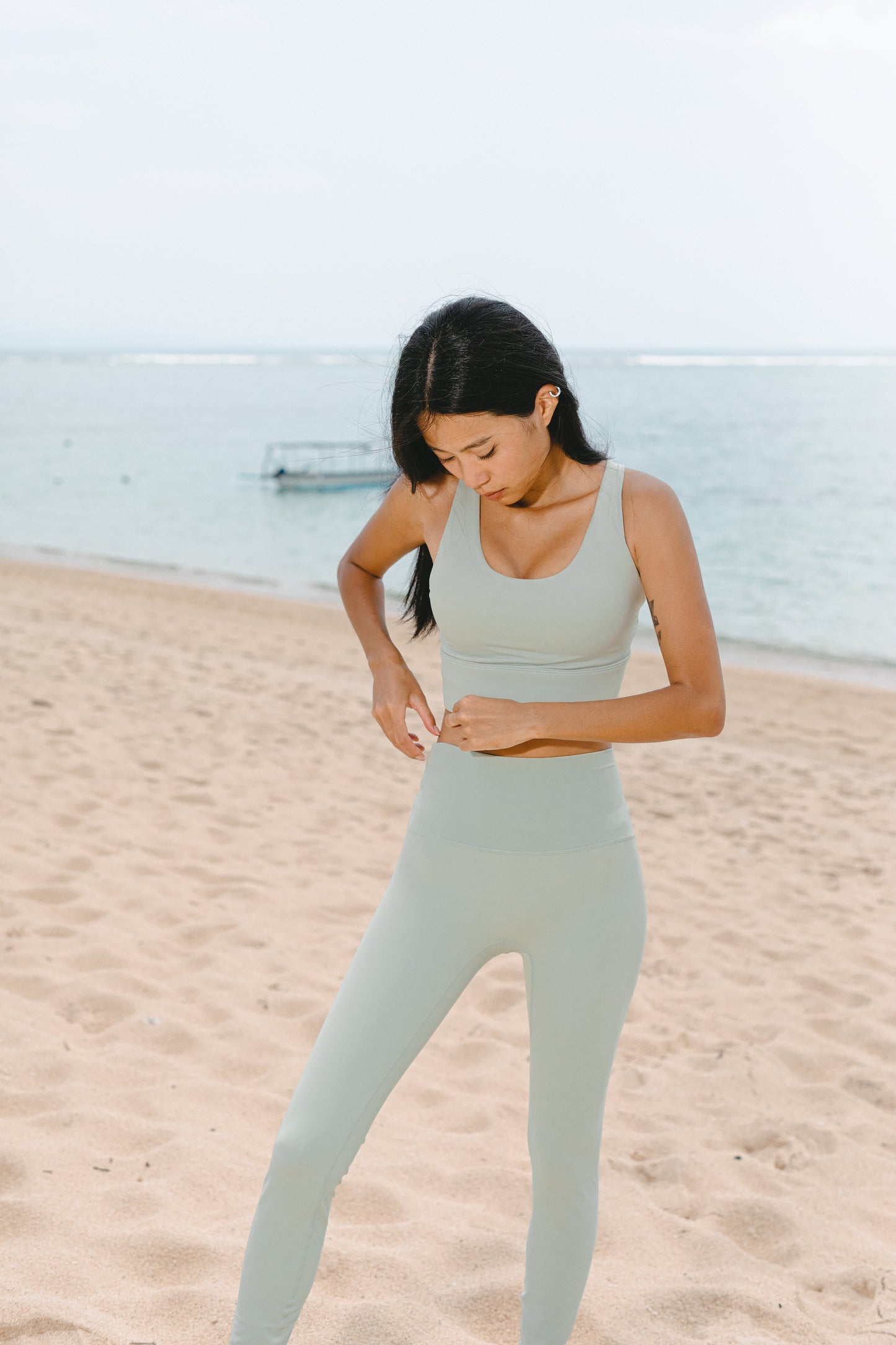 Butter Bae Cross Back Longline Bra (Mint)