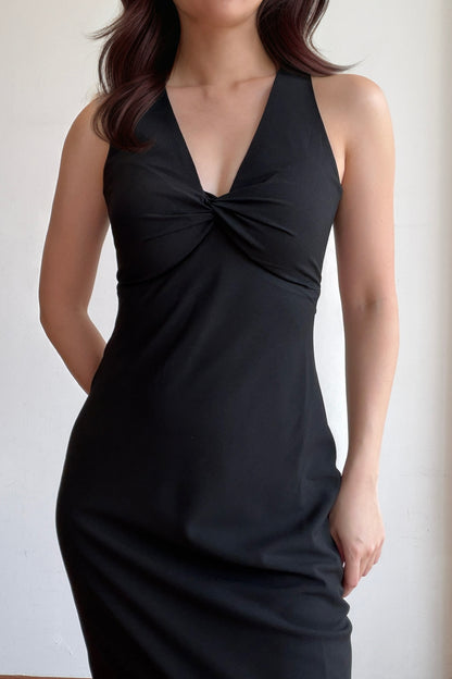 Colette Padded Dress (Ebony)