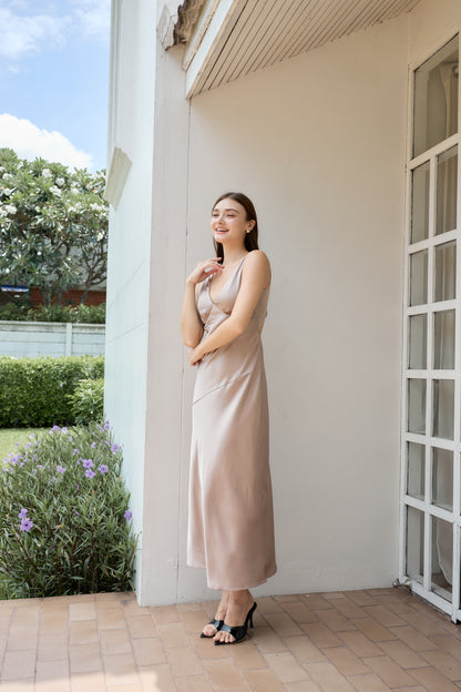 Gwyneth Padded Dress (Toffee)