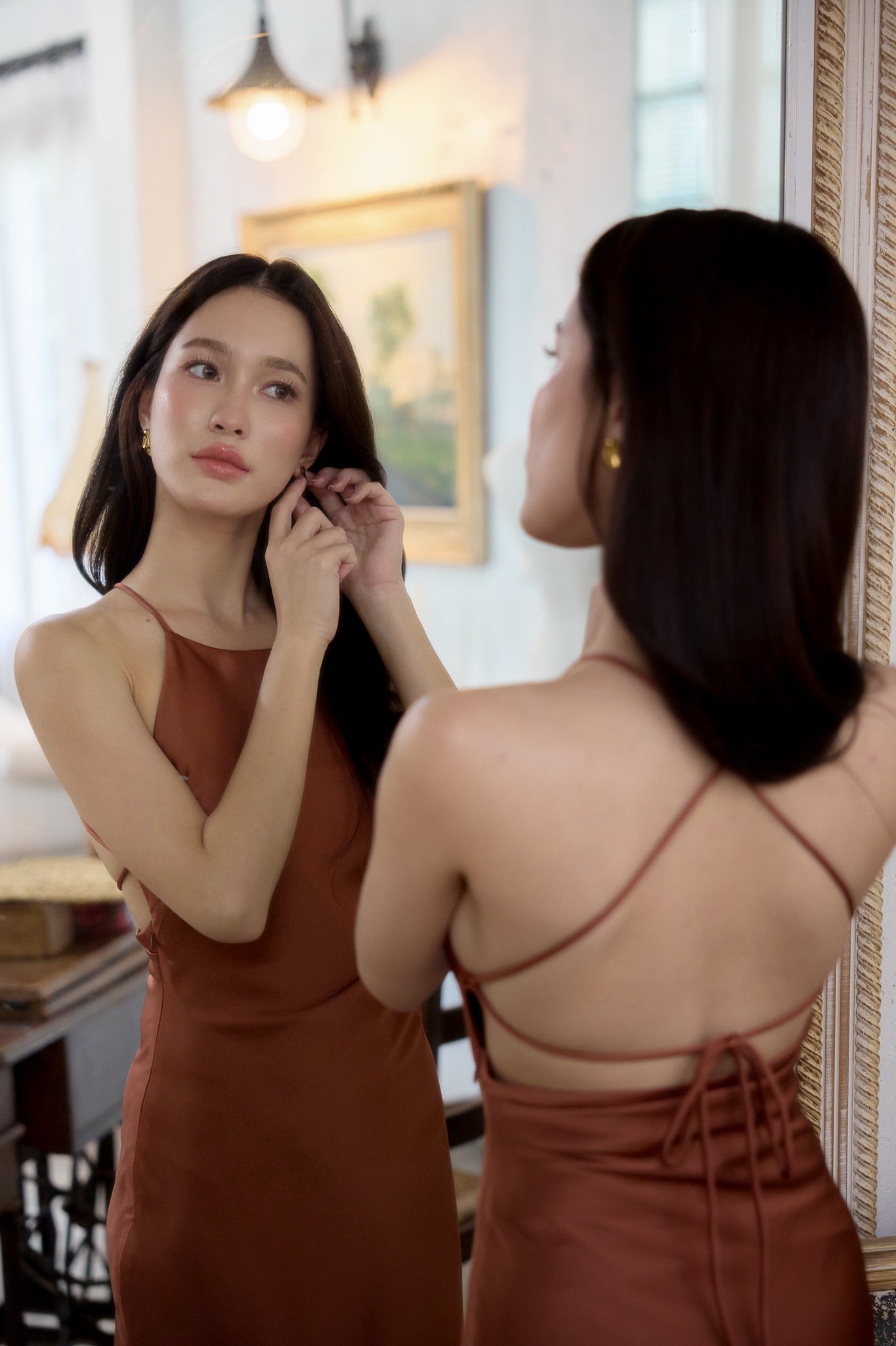 Olivia Dress (Rust)