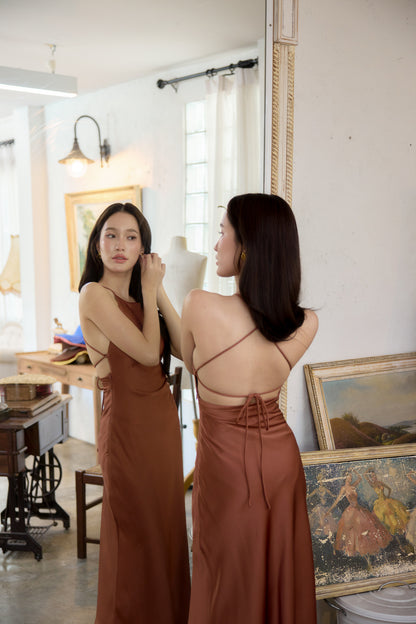 Olivia Dress (Rust)