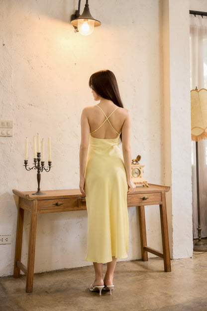 Ember Padded Dress (Lemon)