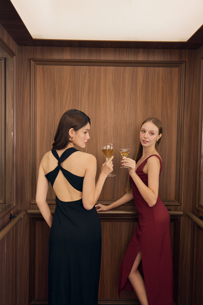 Colette Padded Dress (Ebony)