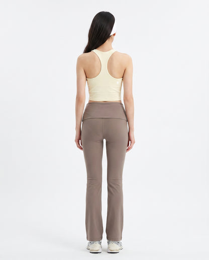 Flow Full Length Flare Tights (Latte)
