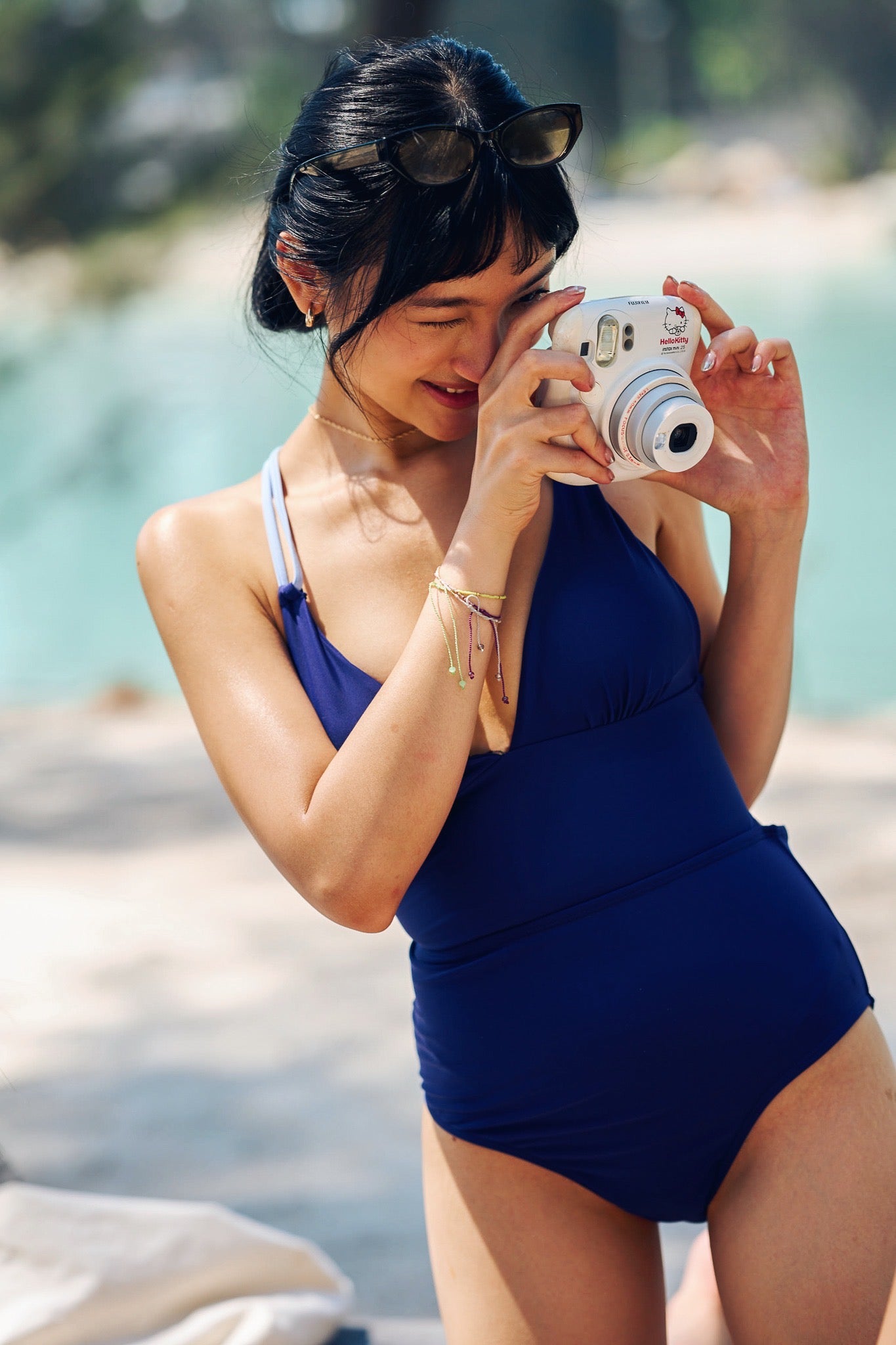 Kiyo Push Up One-Piece (Navy)