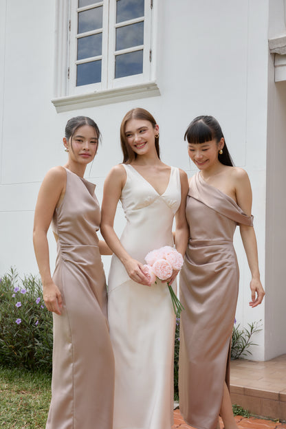Gwyneth Padded Dress (Toffee)