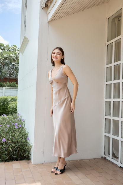 Gwyneth Padded Dress (Toffee)