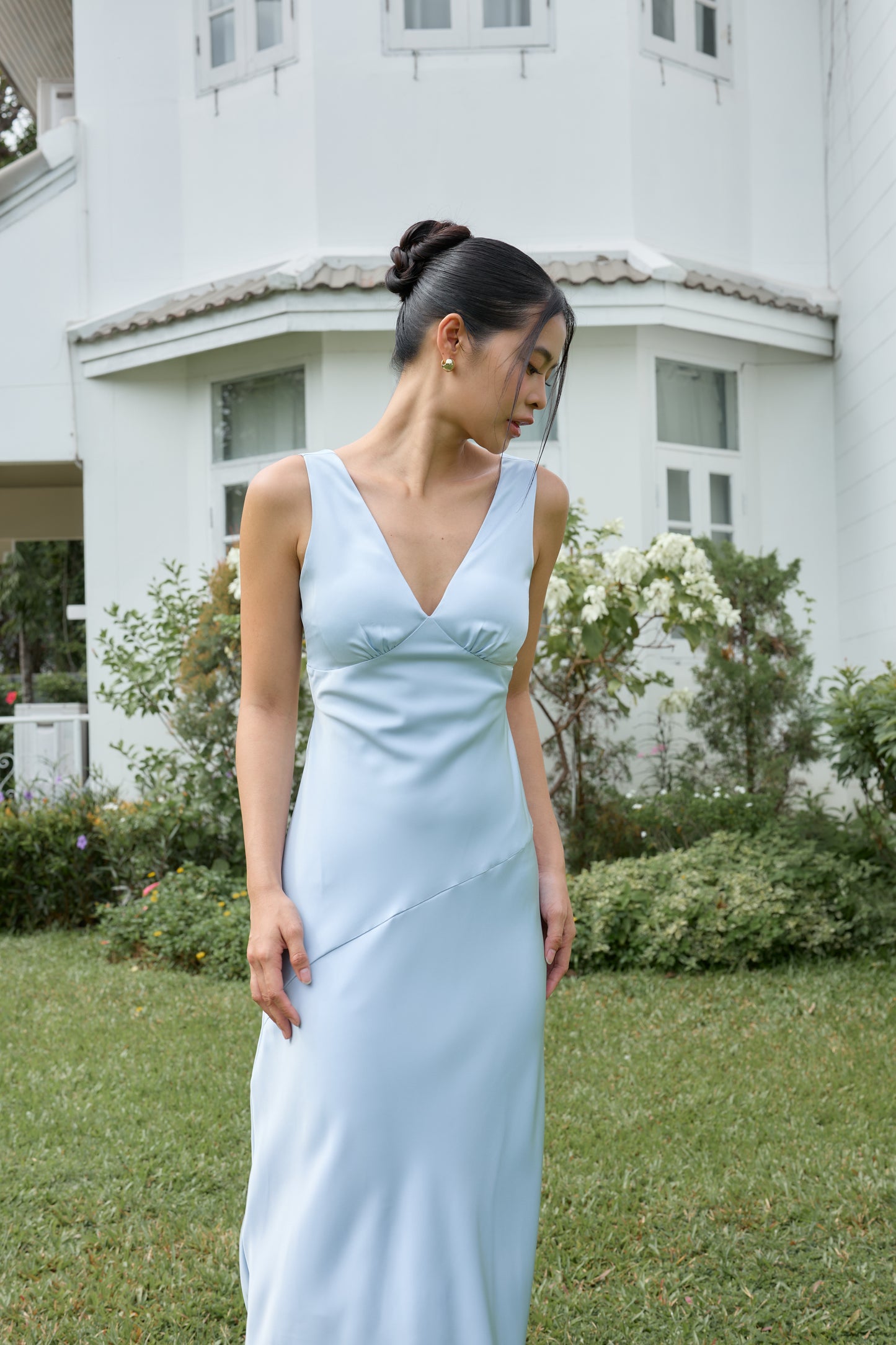 Gwyneth Padded Dress (Powder)