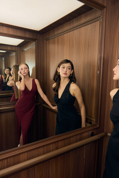 Colette Padded Dress (Ebony)