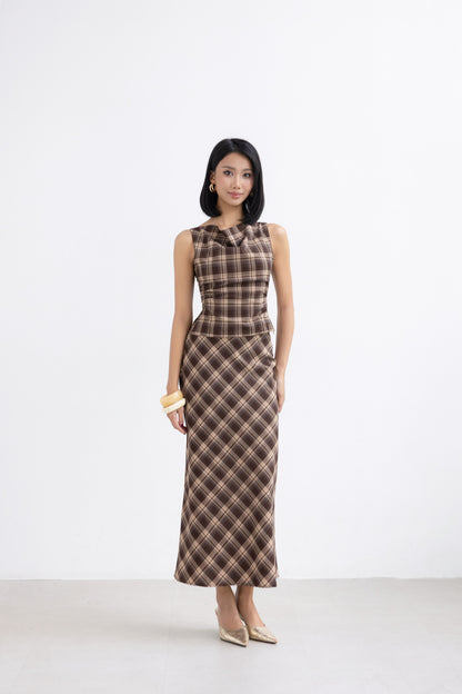 Heather Top (Chocolate Plaid)