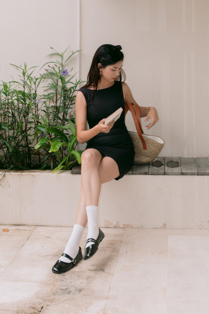 Kelsy Padded Dress (Charcoal)