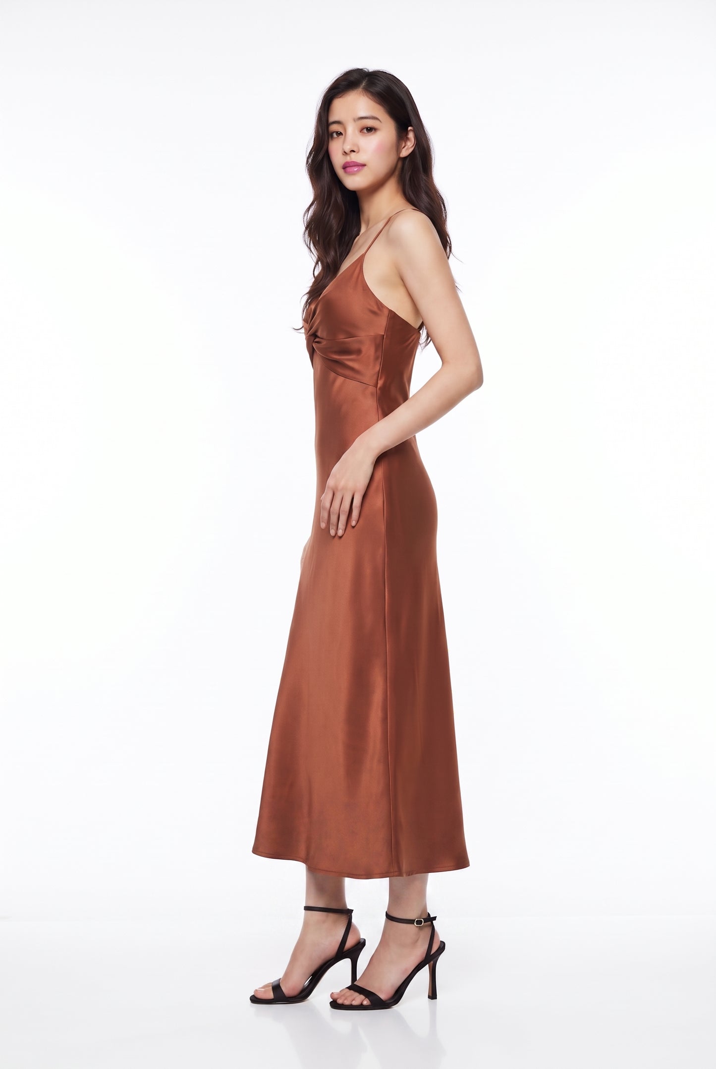 Ember Padded Dress (Rust)