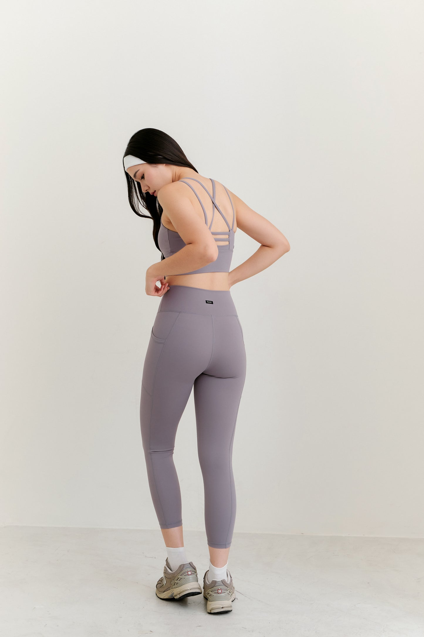 Glide High Waist Tights with Side Pockets (Smoky Lilac)