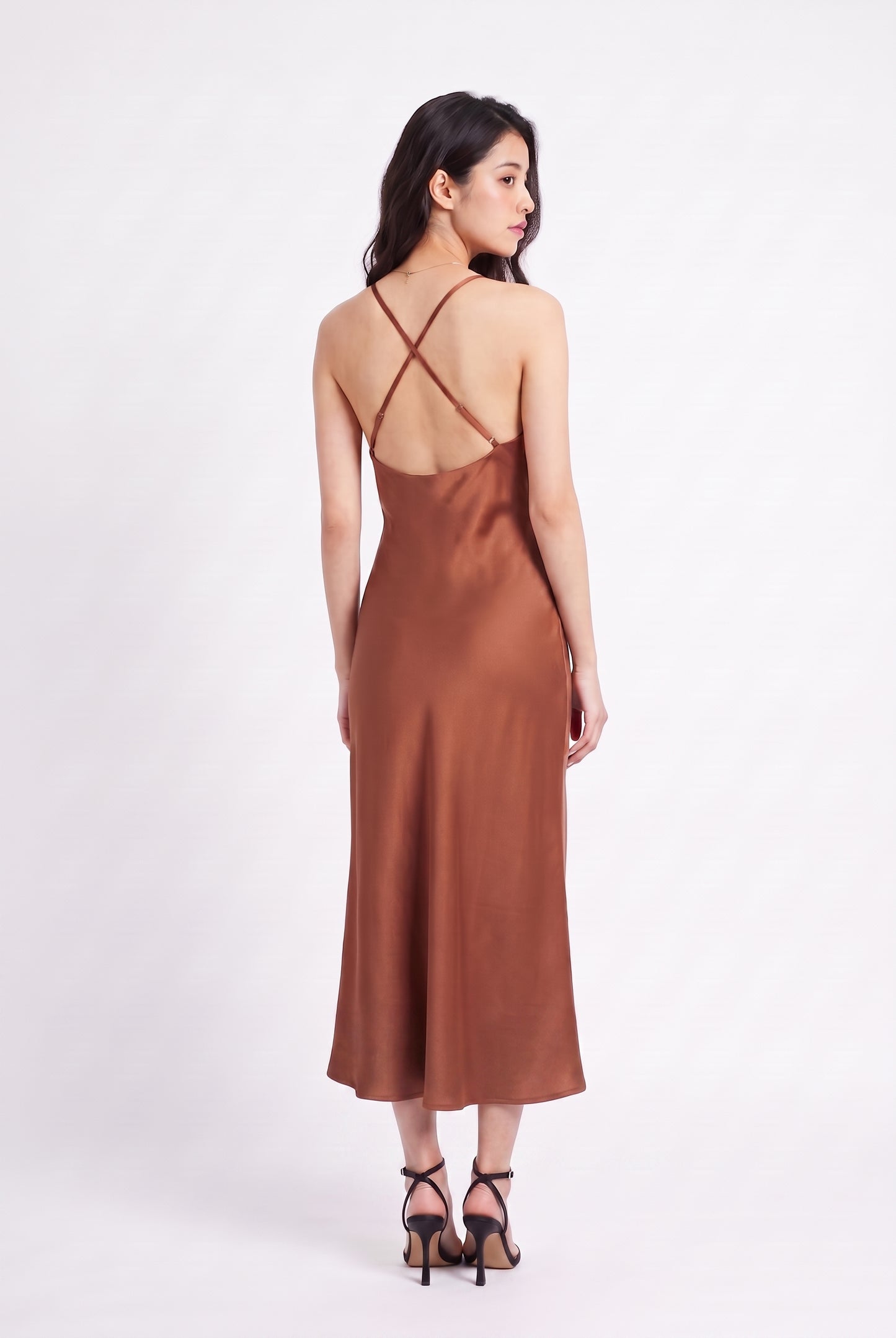 Ember Padded Dress (Rust)
