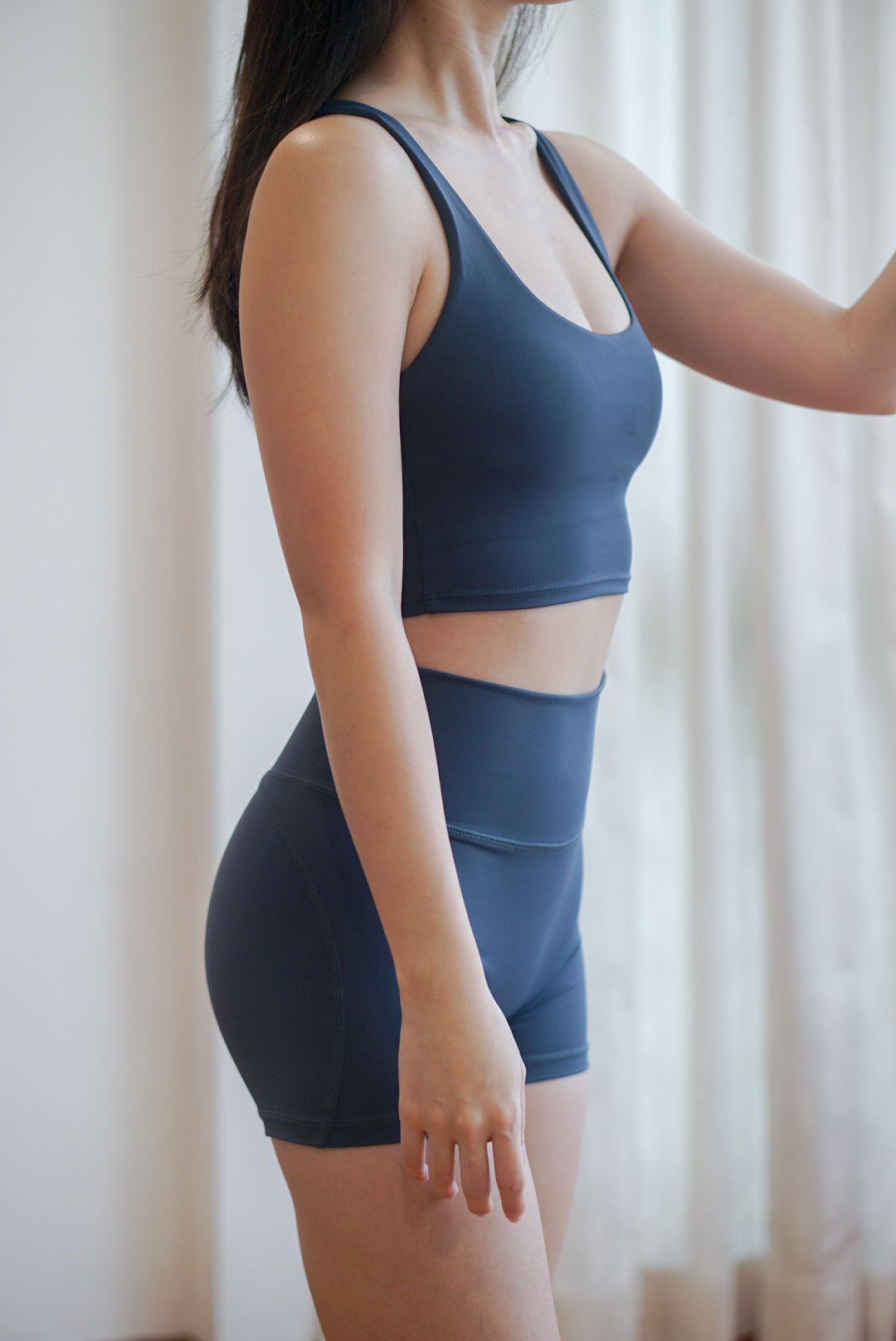 Scoop Neck Cami Bra V2 (Navy)
